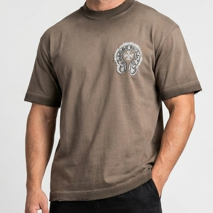 Premium Washed Grey Over sized T-Shirt with Minimal Chest Logo