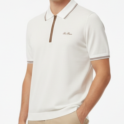 Exclusive Zip Polo T-Shirt Elegant Luxury Style