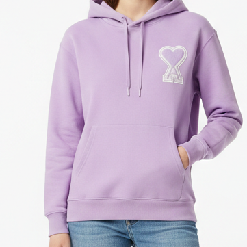 Elegant & Premium Cozy and Warm Hoodie with Heart Logo Patch