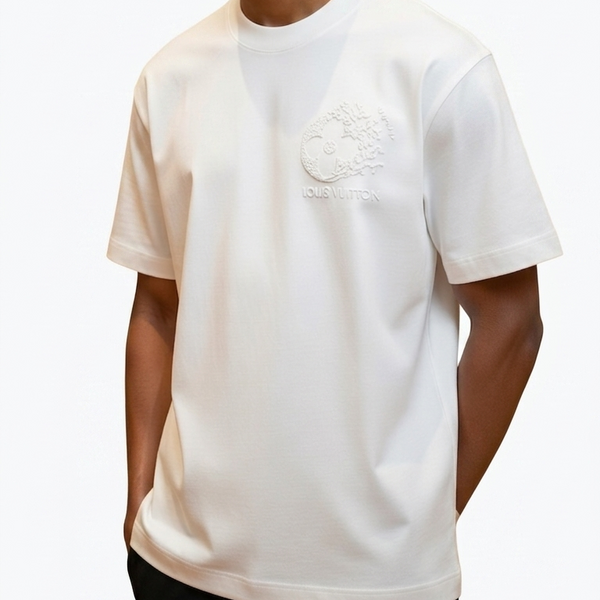 Premium White Oversized T-Shirt with Embroidered Back Logo