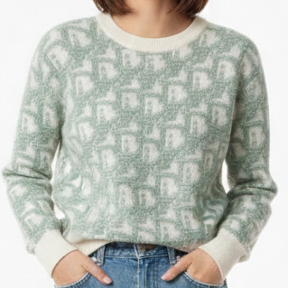 Elegant Designer Mint Green Logo Pullover