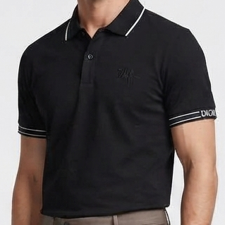 Premium Black Polo T-Shirt for Men | Classic Contrast Collar