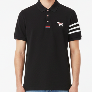 Luxury Classic Polo T-Shirt with Signature Sleeve Stripes