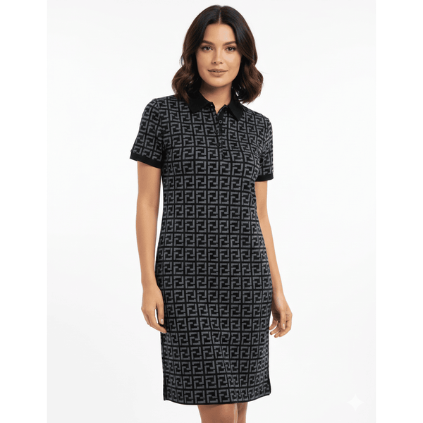 FF Motif Knee Length Dress