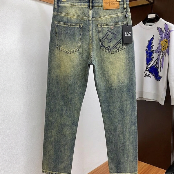 Premium Light Wash Wide Leg Denim Jeans for Men