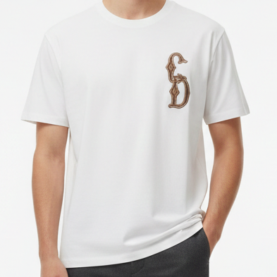 Premium White Oversized T-Shirt with Signature Embroidered Logo