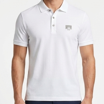 Branded Signature Logo-Plaque  Slim Fit Polo Tee