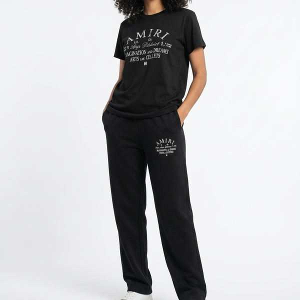 Trendy  Graphic T-Shirt & Jogger Set Comfort Meets Street Style