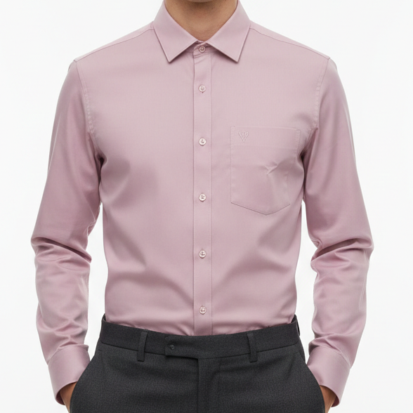 Classic Soft Pink Formal Shirt for Men