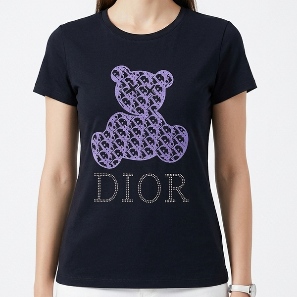 Trendy Designer Graphic T-Shirt with Teddy Print Premium Casual Wear for Women