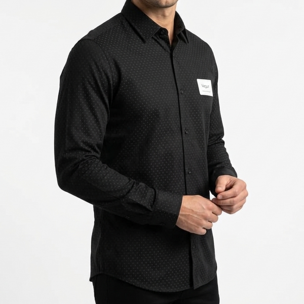Minimalist Black Designer Shirt  Premium Elegant Formal Wear
