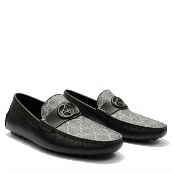 Premium Monogram Leather Loafers Elegant & Comfortable Men’s Shoes