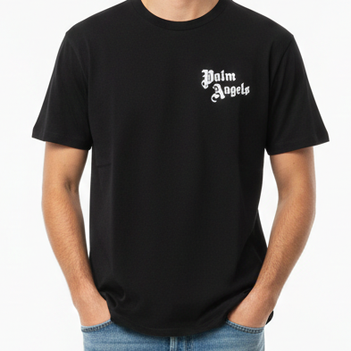 Branded Minimal Logo Black T-Shirt