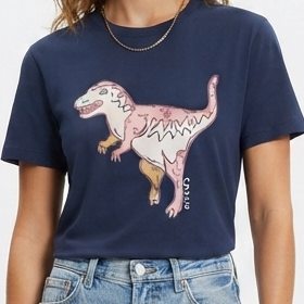 Premium Dino Print  T-Shirt – Casual Everyday Wear For Women