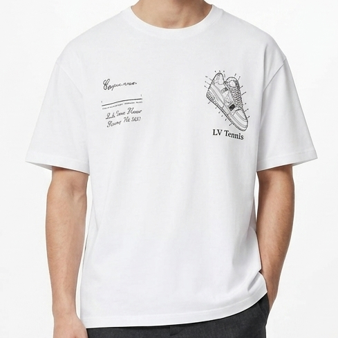 Men's Premium Cream  Oversized Graphic Print T-Shirt Soft Casual Streetwear