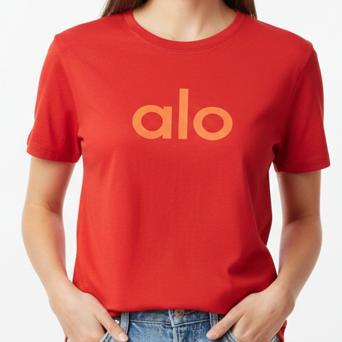 Women’s Red Logo T-Shirt –Trendy Active & Casual Wear