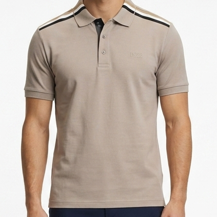 Men's Premium Beige Polo T-Shirt – Classic Fit Casual Tee