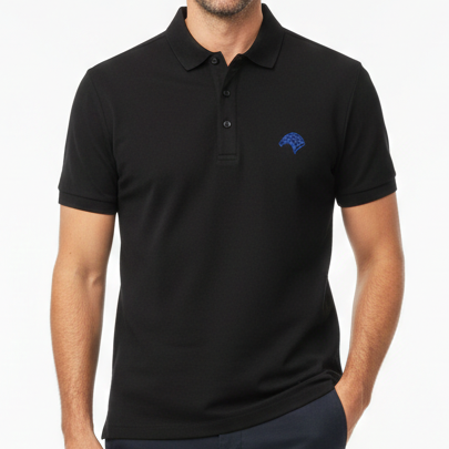 Men’s Classic Black Polo T-Shirt – Premium Fabric, Timeless Style