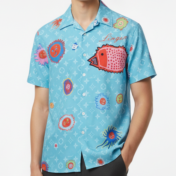 Monogram Faces Short Sleeve Shirt