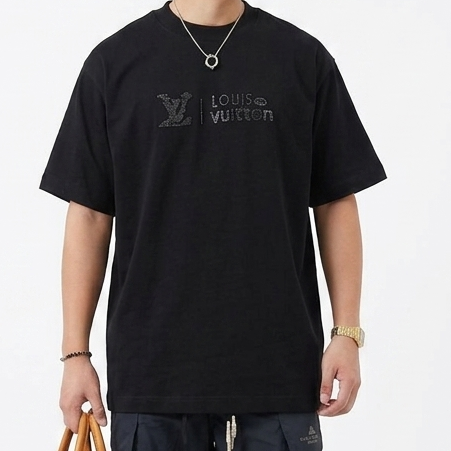 Elegant  Premium Bold  Embroidered Logo Drop Shoulder  T-Shirt for Men