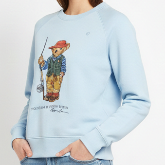 Premium Mint Green Polo Bear Sweatshirt Fresh, Fun & Classic Style