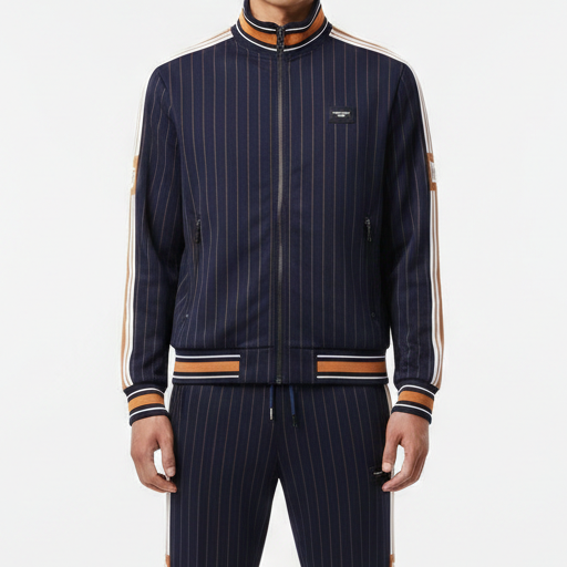 Striped Logo-Patched Track-Set For Men