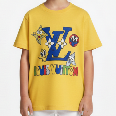 Sunny Yellow Cartoon Style Kids T-Shirt