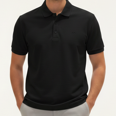 Premium Black Polo T-Shirt  Timeless Luxury & Sharp Style