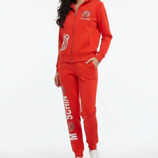 Premium  Red Zip-Up Tracksuit Trendy & Comfortable