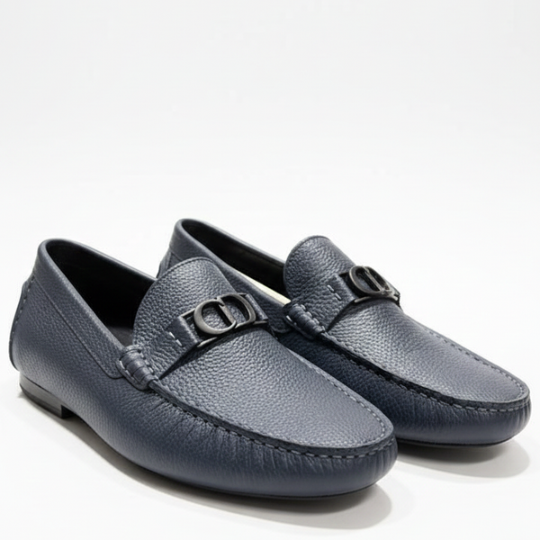 Premium  Leather Slip-On Loafers with Elegant Buckle