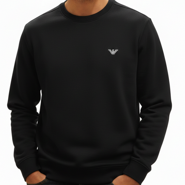 Classic Black Logo Sweatshirt  for Men