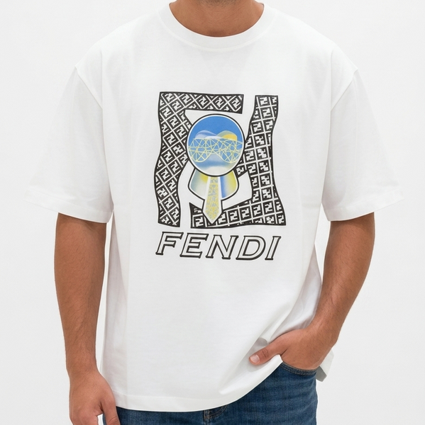 Premium White Graphic Printed Oversized T-Shirt for Men