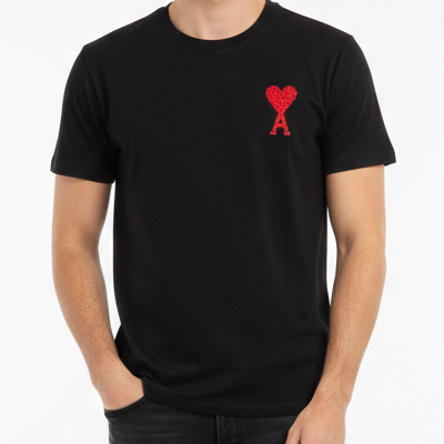 Men’s Premium Crew Neck T-Shirt With Stylish Heart Logo