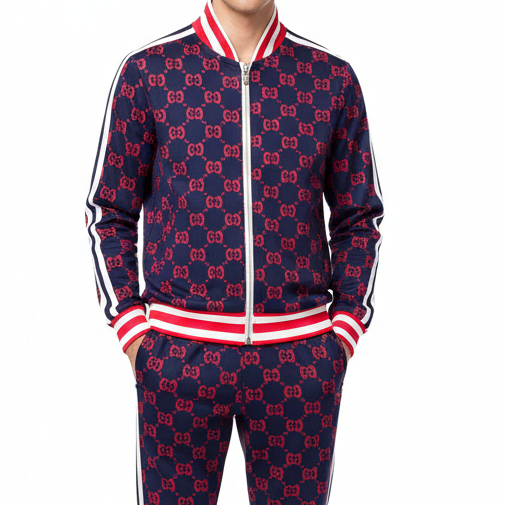 Men Luxury All-Over Brand Pattern Track-Set