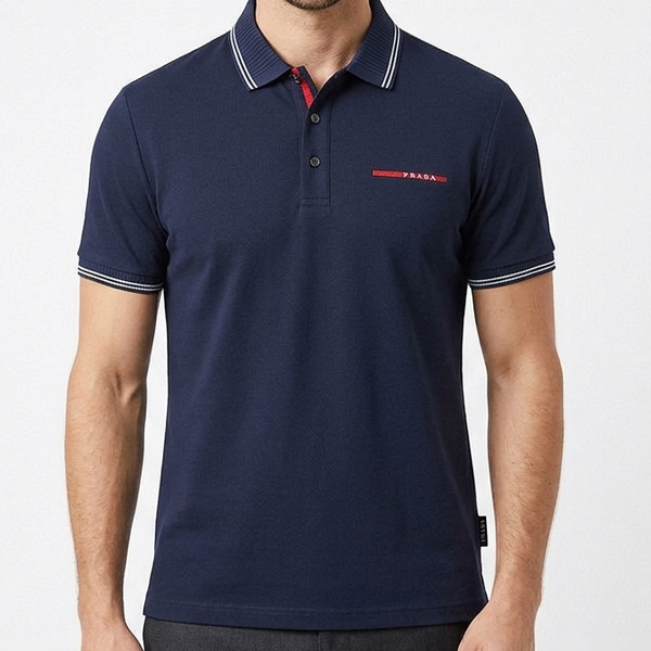 Men’s Premium Polo T-Shirt Classic Fit with Contrast Collar