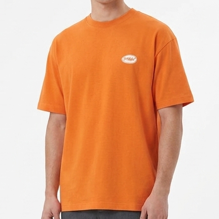 Bold Streetwear Orange Oversized T-Shirt with Graphic Back Print