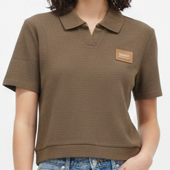 Women’s Premium Brown Polo T-Shirt Elegant Smart Casual Top