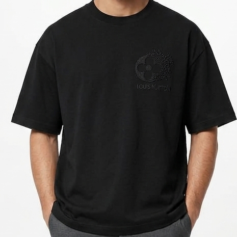 Premium Black Oversized T-Shirt  With Embroidered  Regular Fit Casual Wear