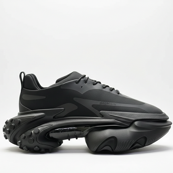 Men’s All-Black Premium Chunky Sole Sports Sneakers