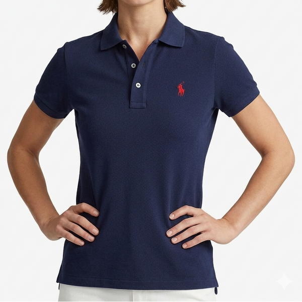 Classic Premium Navy Blue Polo T-Shirt Timeless Casual Style