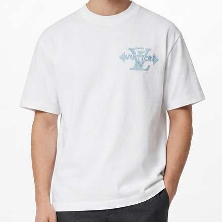 Premium White Designer Back Brand Signature Oversized T-Shirt for Men