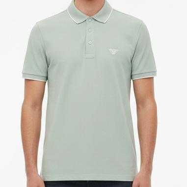 Men’s Classic Mint Green Polo T-Shirt Soft Cotton, Regular Fit
