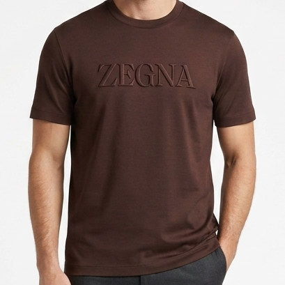 Premium Branded Embossed Logo T-Shirt  Luxury Minimal Style