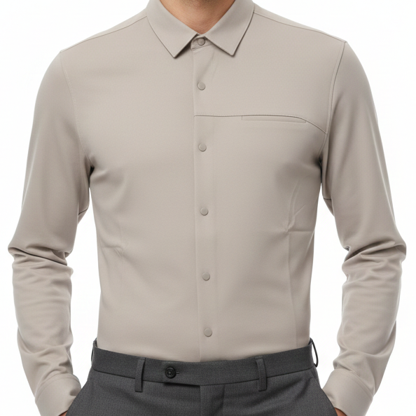 Luxury Premium Imported Grey Shirt for Men | Elegant Slim Fit