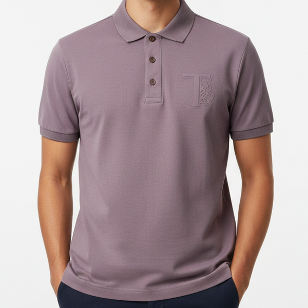 Men’s Premium Polo T-Shirt  Elegant Embossed Logo Design