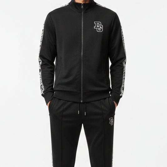 Premium Black Logo Track Suit Stylish & Comfortable