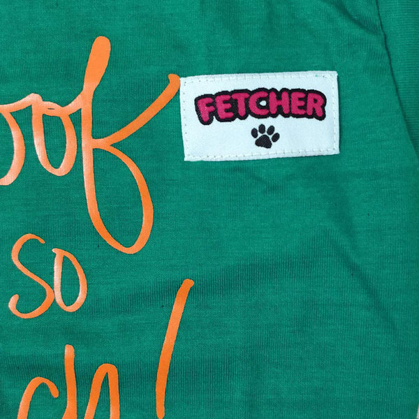 Sea Green "i Woof You So Much" Premium Dog T-Shirt for Small Breeds