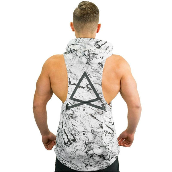 Mens Bodybuilding Tank Tops With Hoodie
