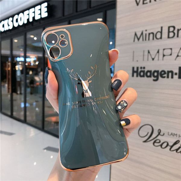 Soft Flexible Grey Back Case Cover with Rose Gold Edgings and Camera Protection