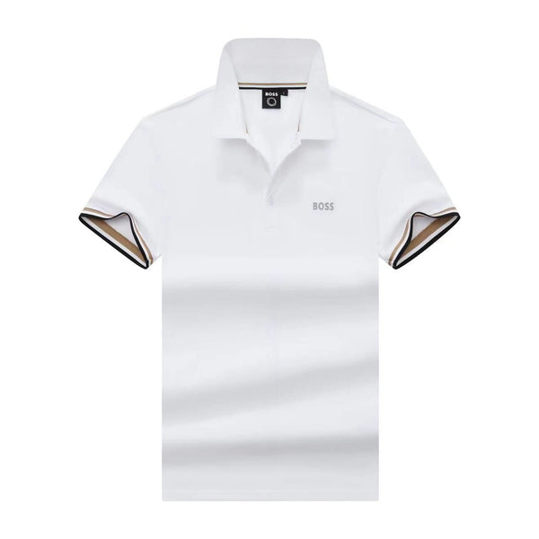 Men's White X Matteo Berrettini Slim-fit Polo Shirt With Stripes